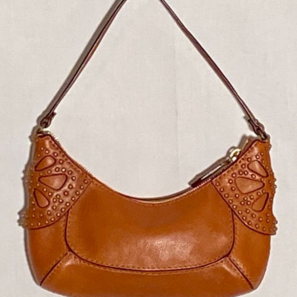 MICHAEL Michael Kors Y2K Leather Stud Detail Demi Shoulder Bag Canvas Li… - Picture 7 of 16